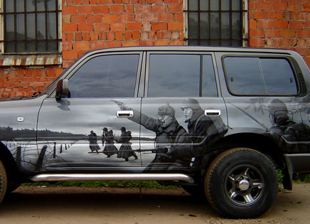 Shabovta.ru: Рисунок на автомобиль, Роспись авто, аэрография Проект «Зимняя война - Talvisota»